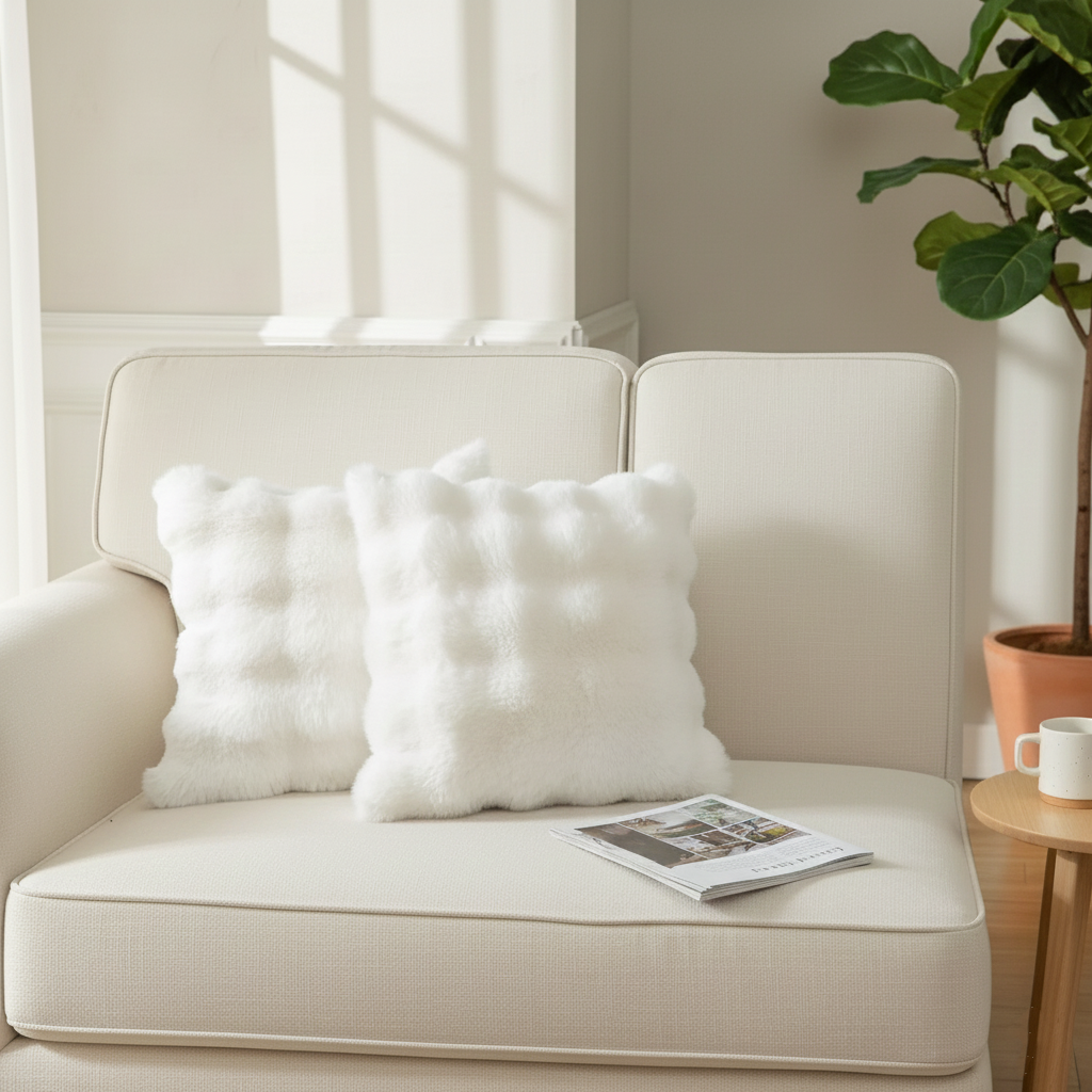 Serene Faux Fur Accent Cover (45 x 45 cm., Pack of 2)