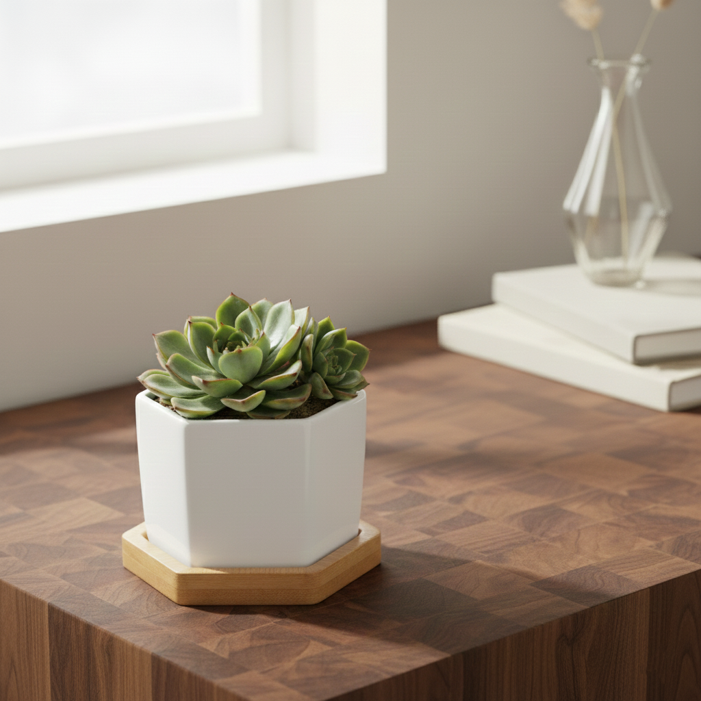 Modern Hexagon Succulent Planter Set (Set of 3)